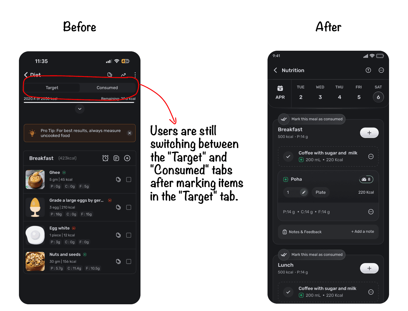 Chat, recipe, and catalogue logging paths